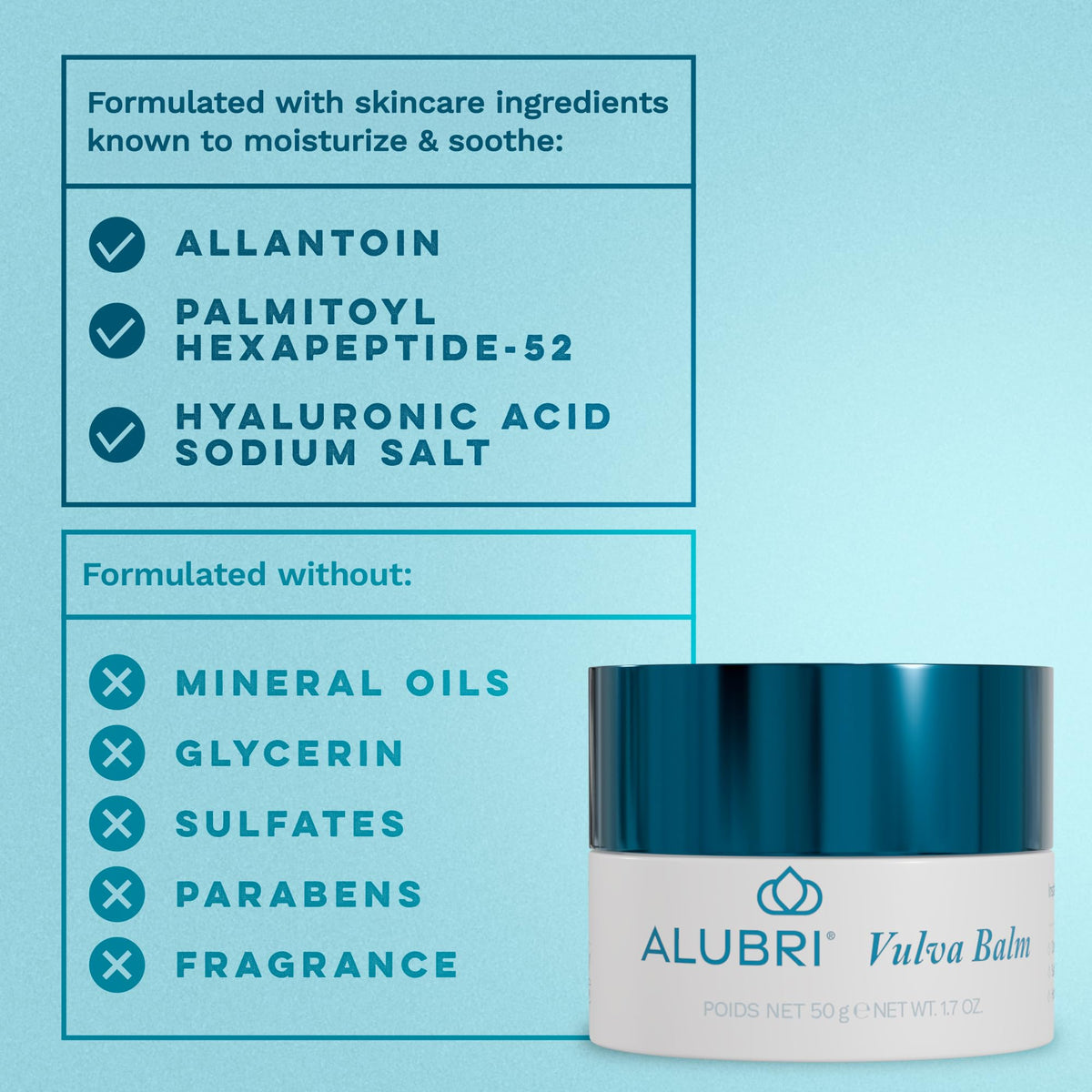 Sodium Hyaluronate helps maintain lasting hydration for sensitive skin