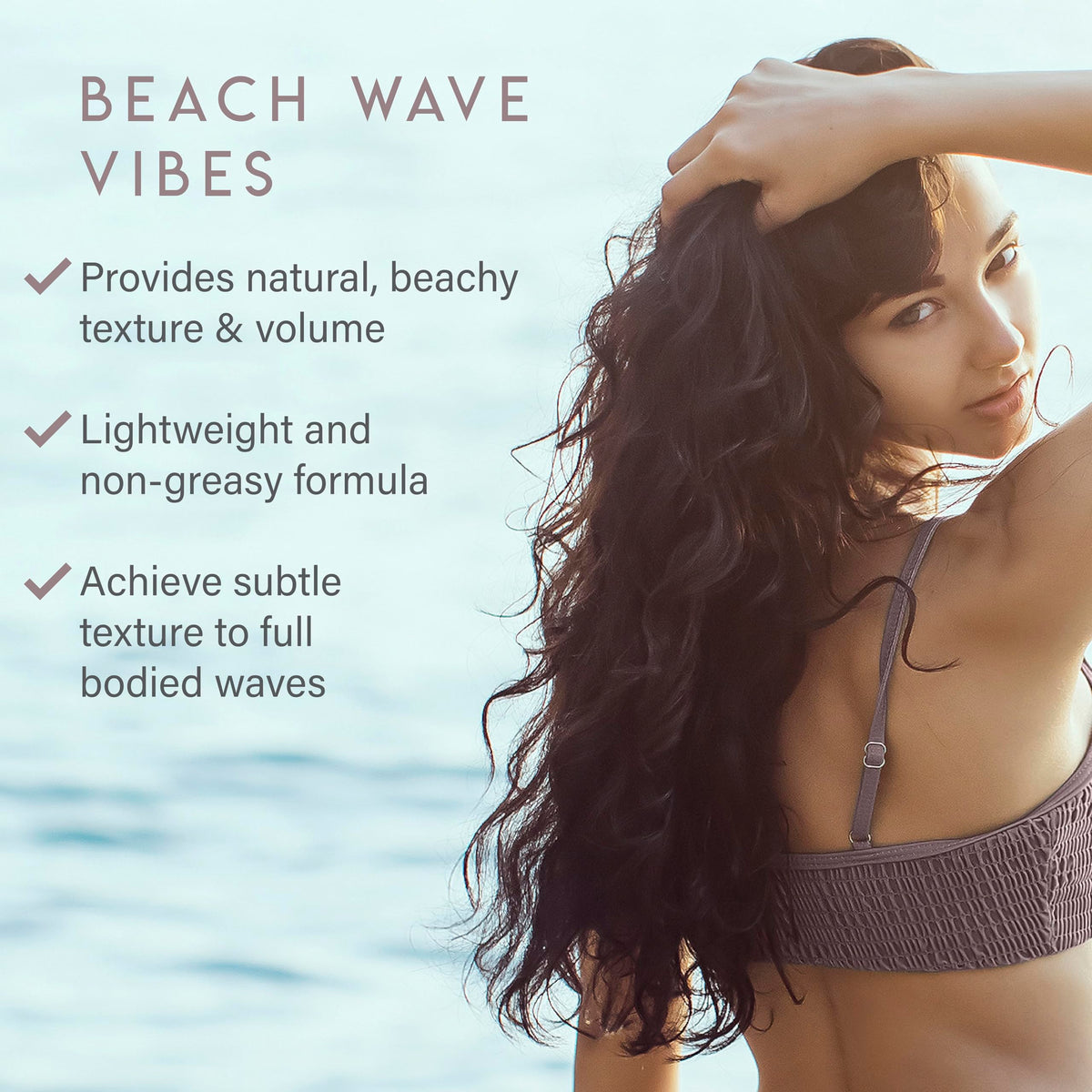 ALURAM Lightweight texture spray applied to hair for movement