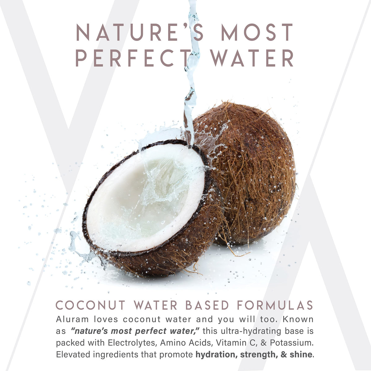 ALURAM Volumizing Conditioner bottle illustrating weightless lift on hair strand.
