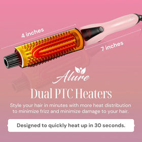 Alure 3-in-1 styling tool in use for curling or straightening.
