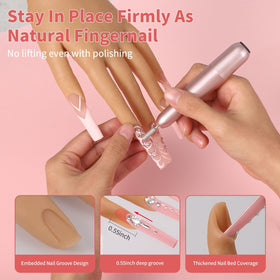ALUROICE complete practice set includes 240 tips, cutters, and files for beginners.