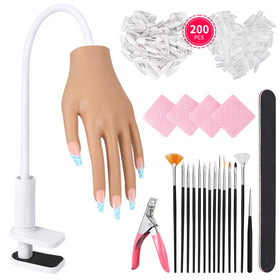 ALUROICE practice hand overview, a durable training tool for solo acrylic nail practice.