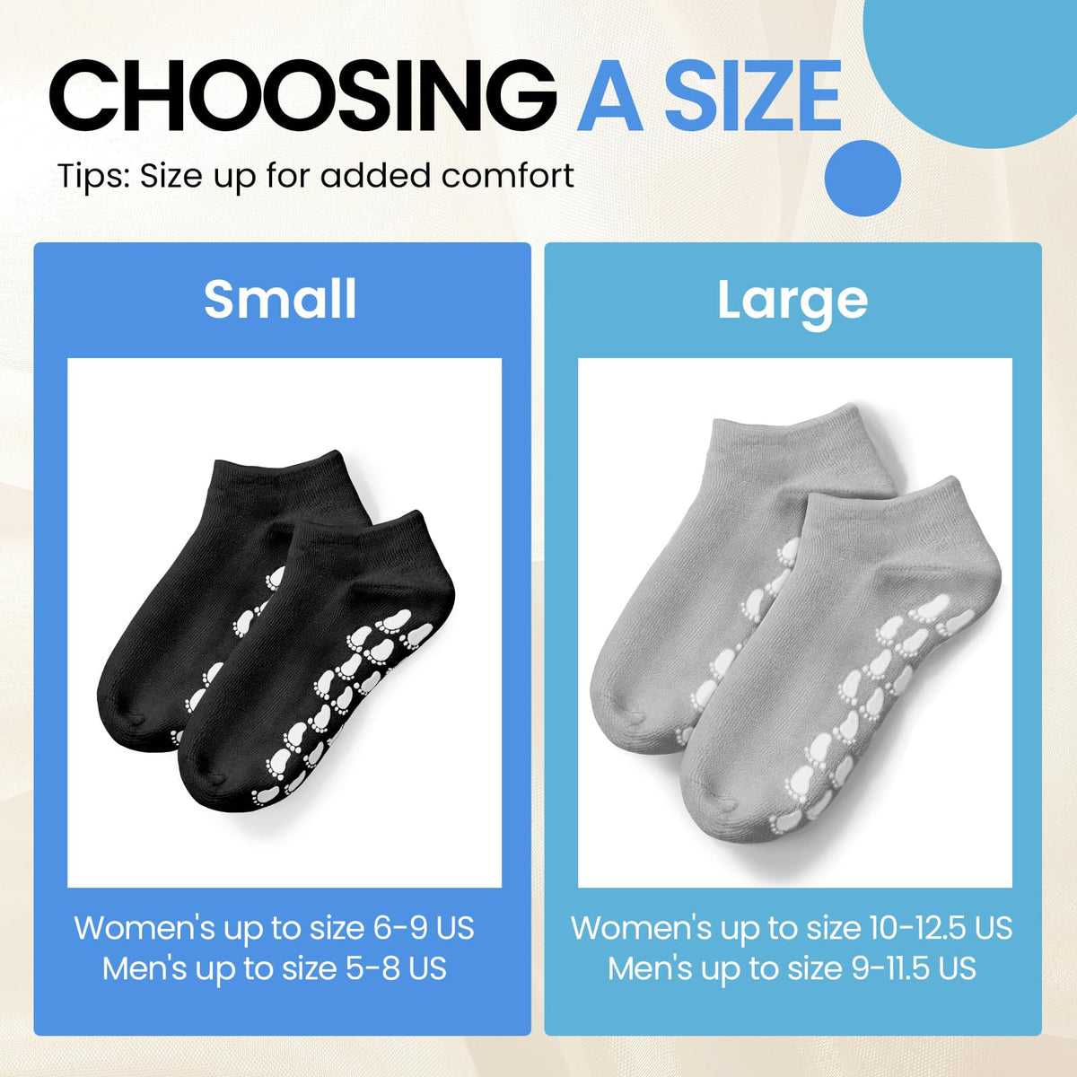 Night-use scene with ALUROICE silicone moisturizing socks for overnight care