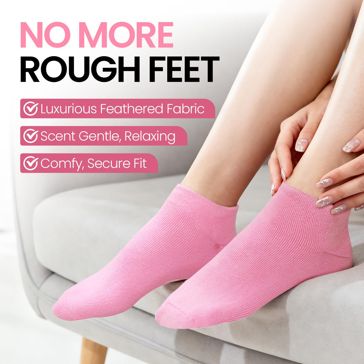 ALUROICE silicone moisturizing socks size 12 display on label