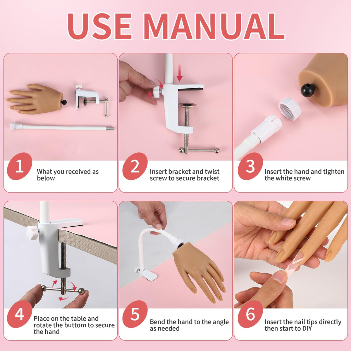 ALUROICE washable silicone hand easy to rinse after practice.