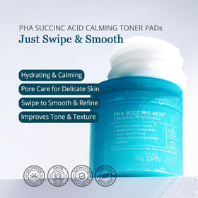 AlwayNu Re.SPN toner pad gauze side exfoliation targets nose and T-zone gently.