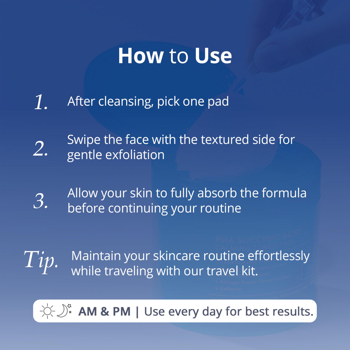 AlwayNu Re.SPN toner pad soft-finish for gentle, refreshing touch.