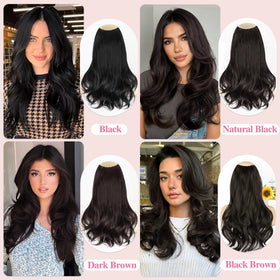 ALXNAN 16-inch black hair extensions for ready-to-wear length and body