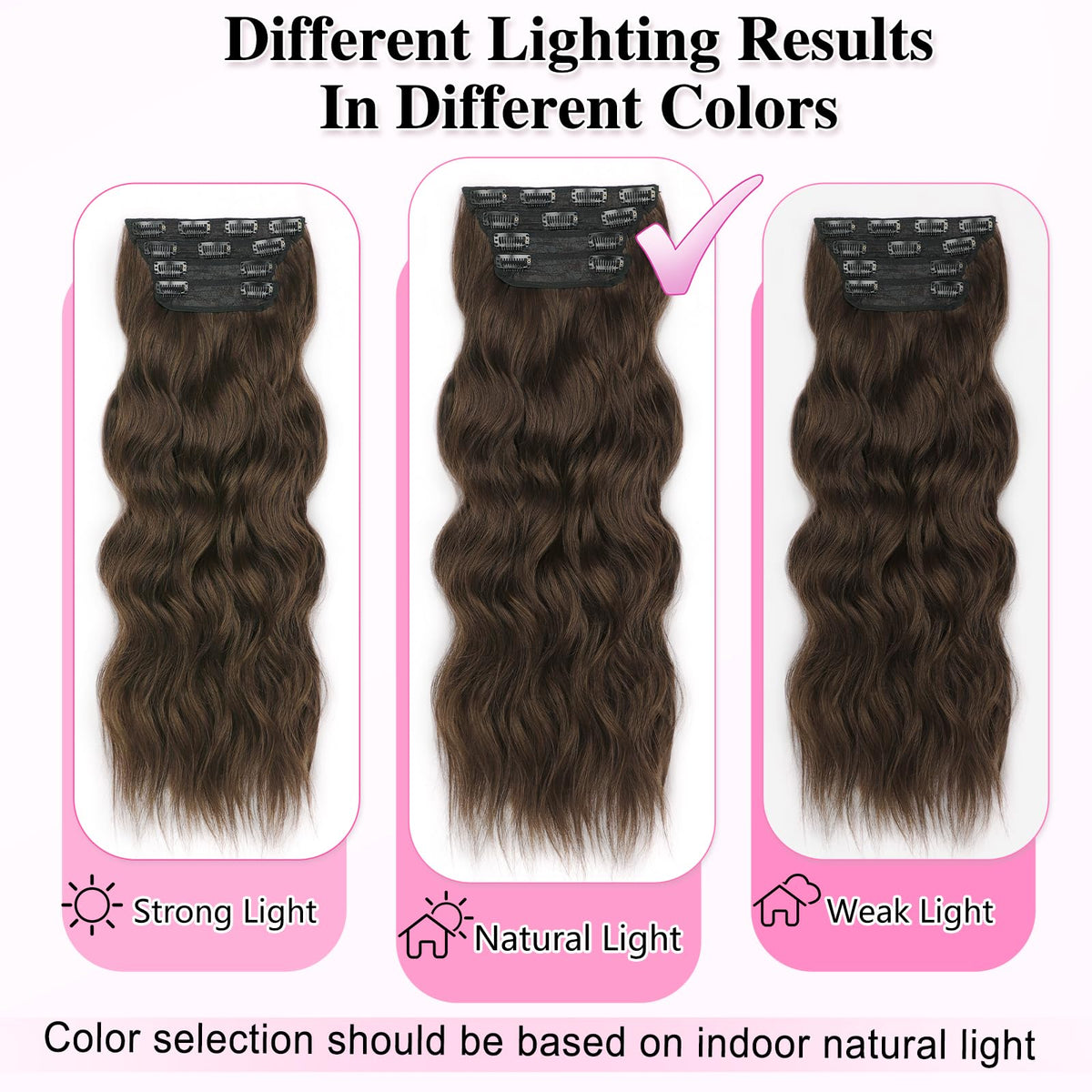 ALXNAN clip-in extensions shiny finish enhances everyday and special occasions.