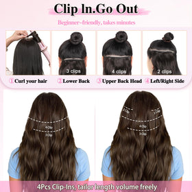 ALXNAN clip-in extensions soft synthetic fiber for smooth, realistic texture.