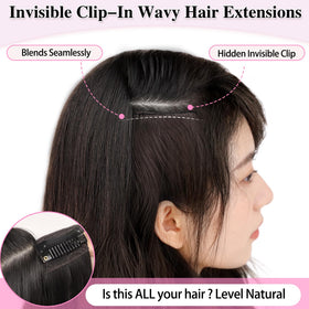 ALXNAN 24-inch brown clip-in extensions highlighting length without salon.