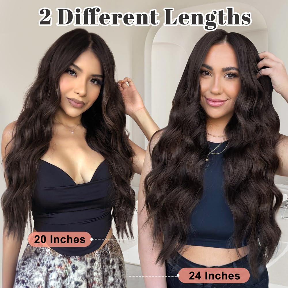 ALXNAN 5in wide wefts with two clips for quick attachment