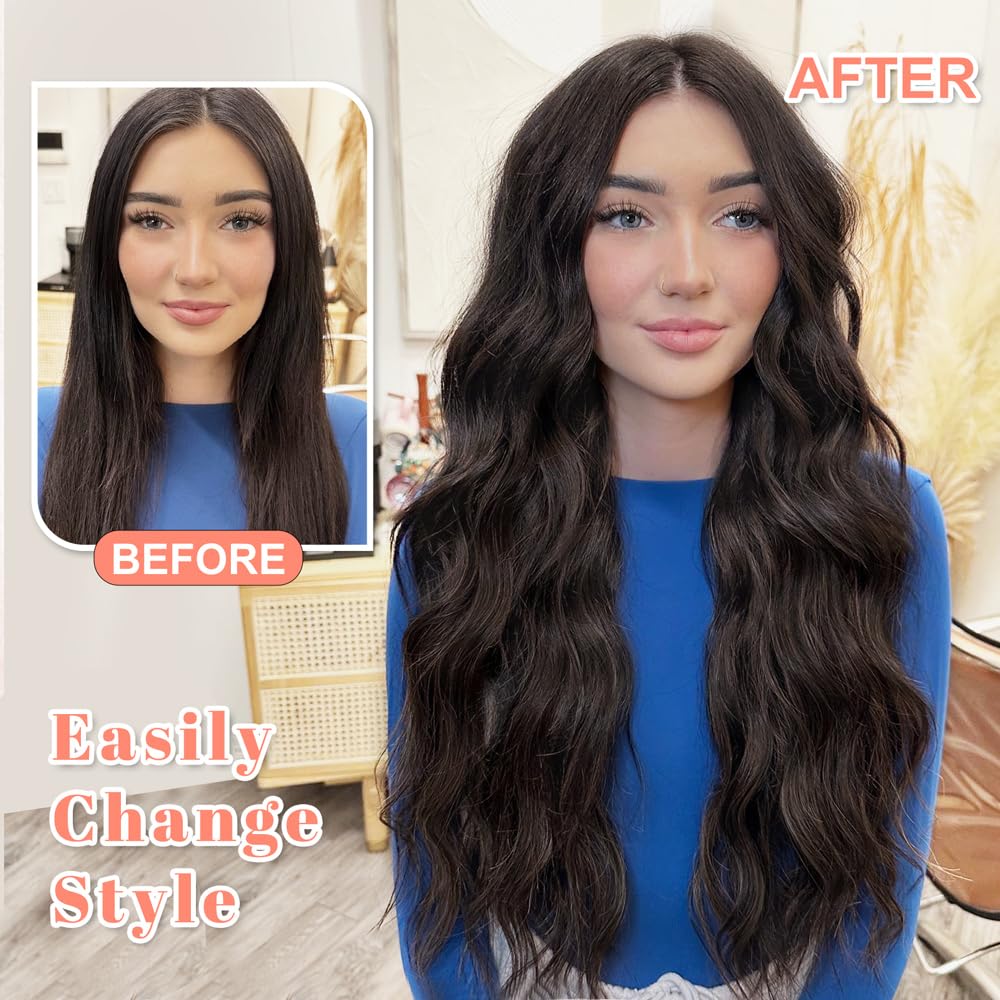 ALXNAN 7in wide wefts with four clips for full coverage