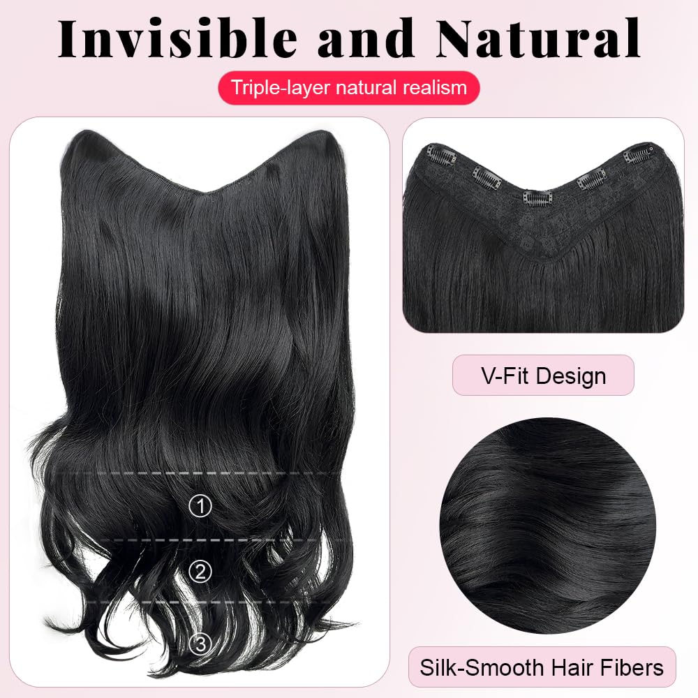 ALXNAN clip-in extensions with seven clips provide secure, comfortable wear.