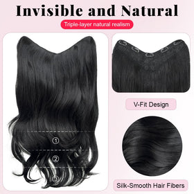 ALXNAN clip-in extensions with seven clips provide secure, comfortable wear.