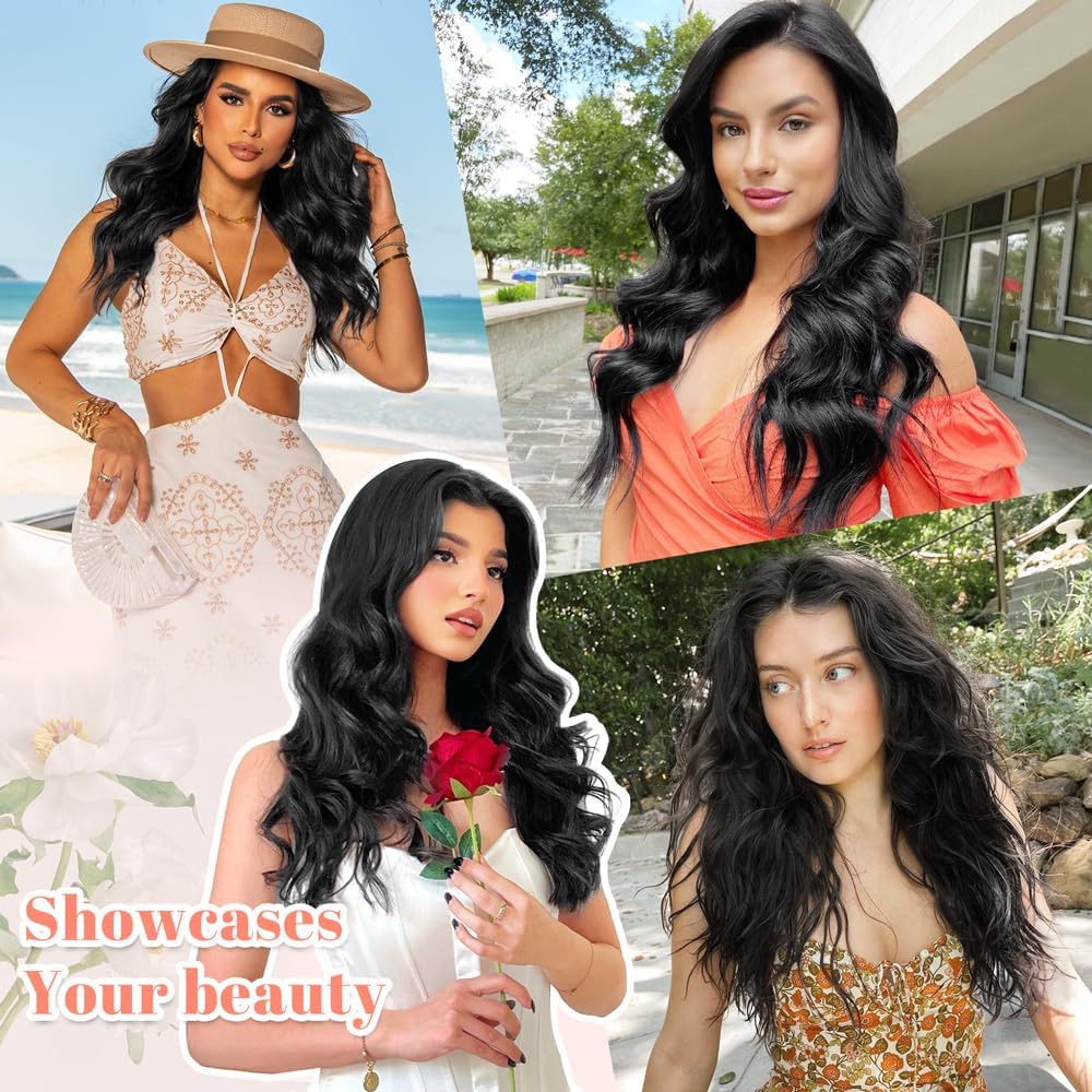 ALXNAN hair extension care close-up demonstrates detangling spray use for smoother styling.