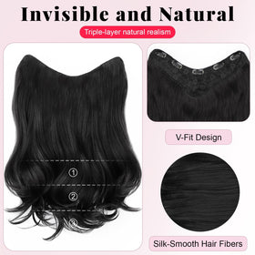ALXNAN one-piece clip-in extensions for fast transformation and seamless blending