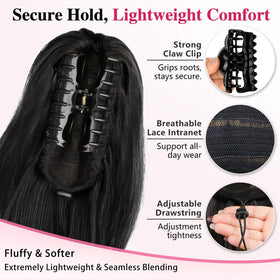 ALXNAN ponytail care tips demonstrated to keep fibers fluffy and tangle-free