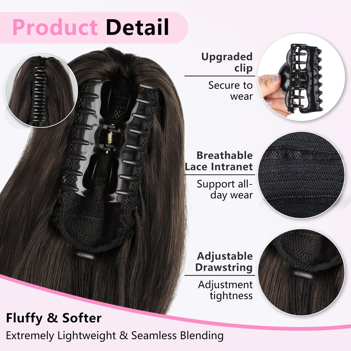 ALXNAN ponytail color palette reference helps you choose a matching shade.