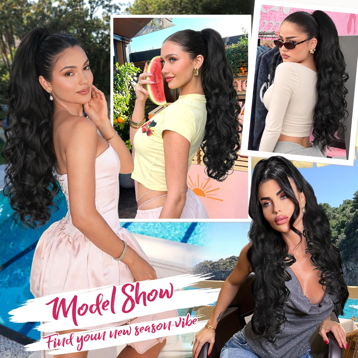 ALXNAN 24-inch ponytail ideal for daily wear and events