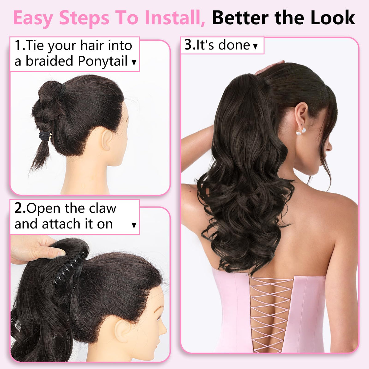 ALXNAN realistic curl texture adds fullness in minutes.