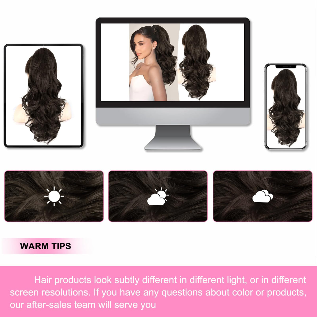 ALXNAN versatile ponytail for events and everyday looks.