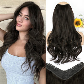 ALXNAN long wavy clip-in extensions add natural volume and fullness