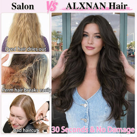 ALXNAN 20 inch layers provide dramatic length and visible waves