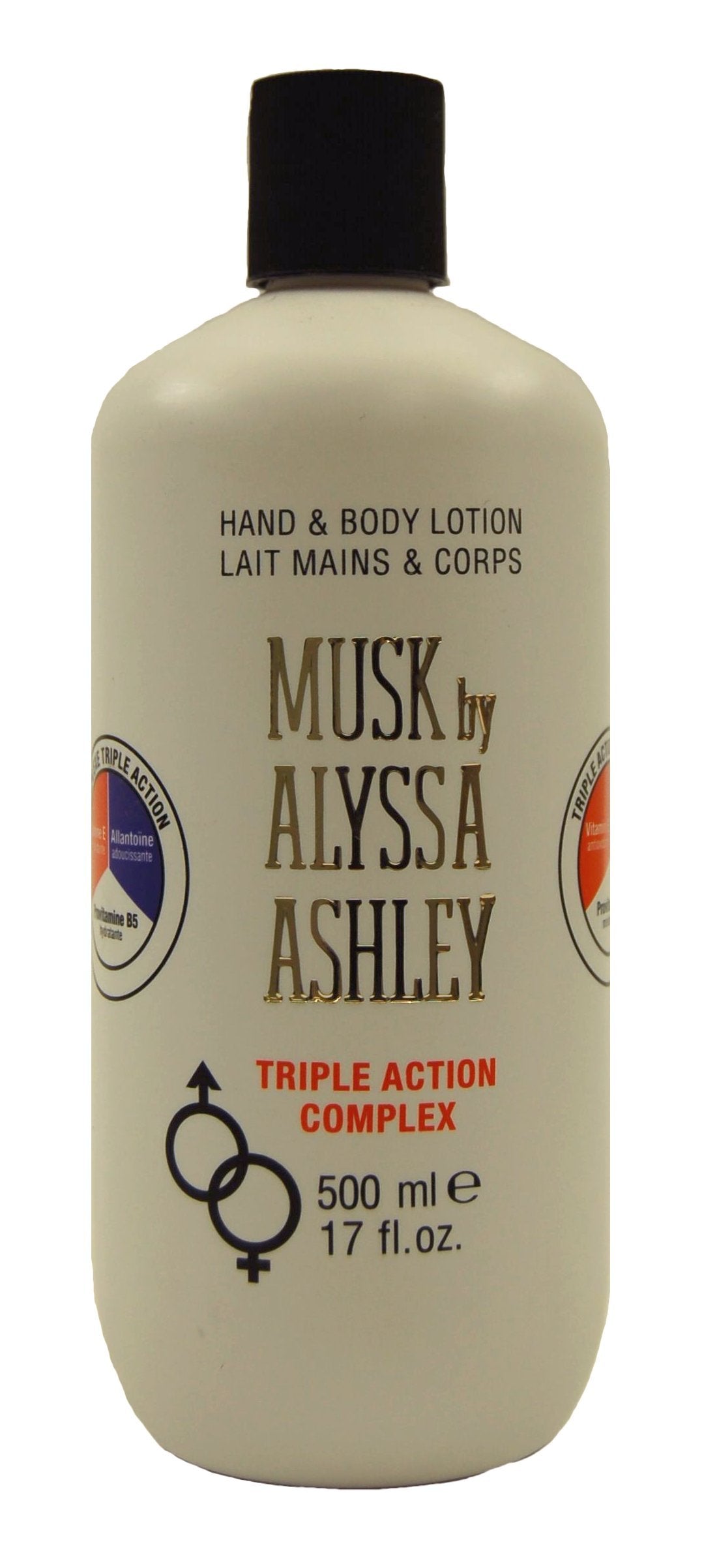 Alyssa Ashley Musk 16.9 oz bottle communicates value and generous room for use.