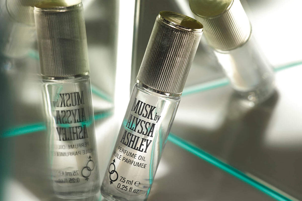 Alyssa Ashley Musk perfume oil application dab showing easy, subtle use
