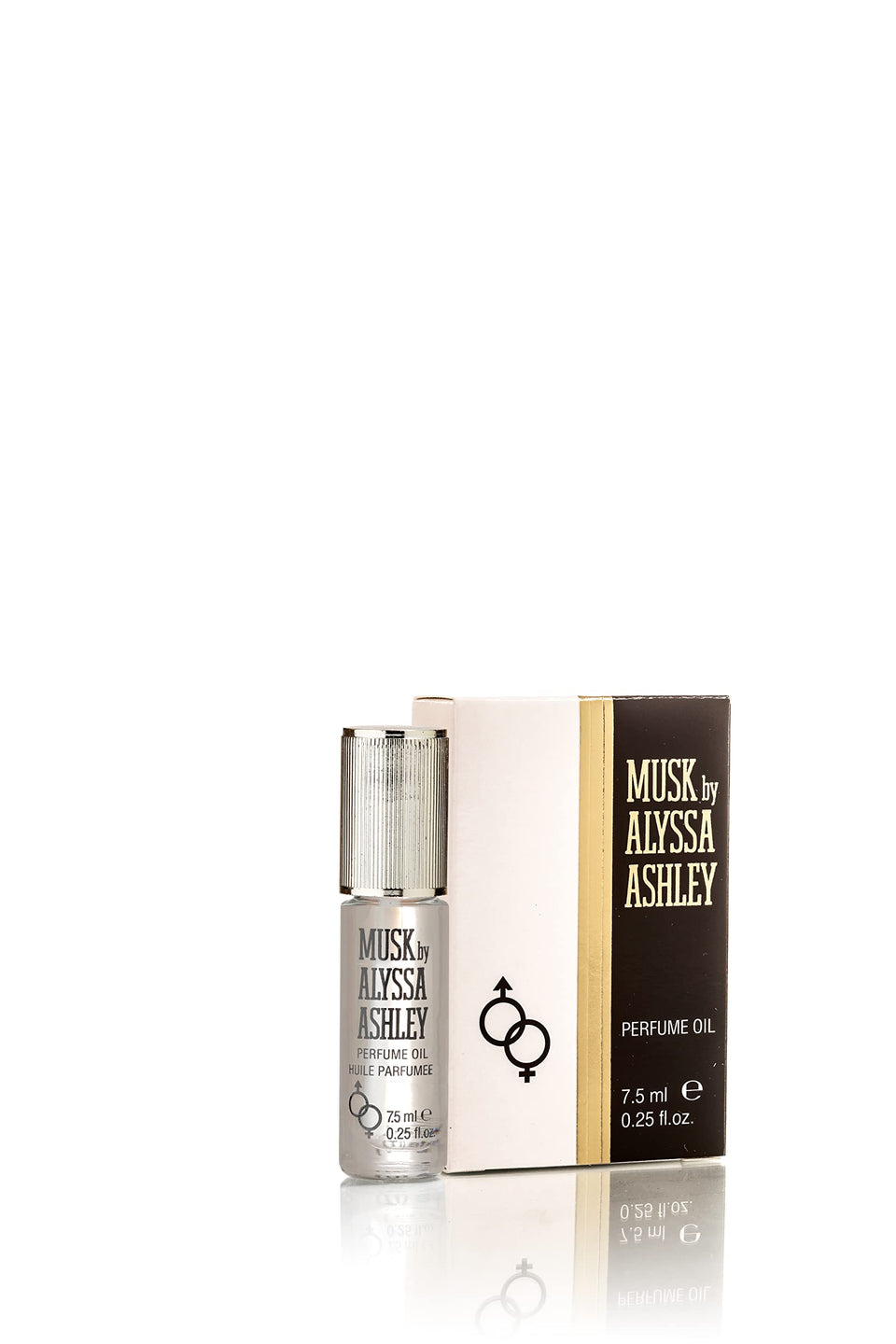 Alyssa Ashley Musk perfume oil bottle shot for romantic evening wear