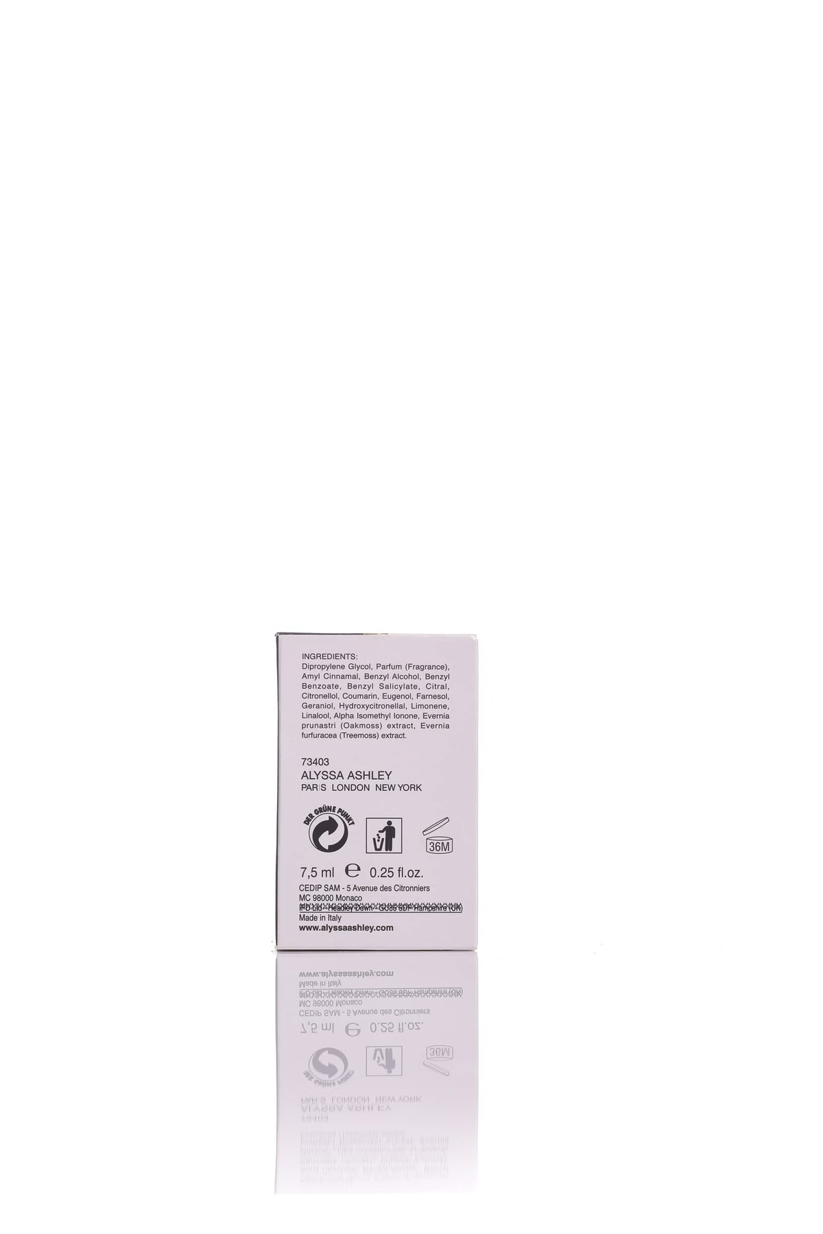 Alyssa Ashley Musk perfume oil packaging box indicating gift-ready presentation