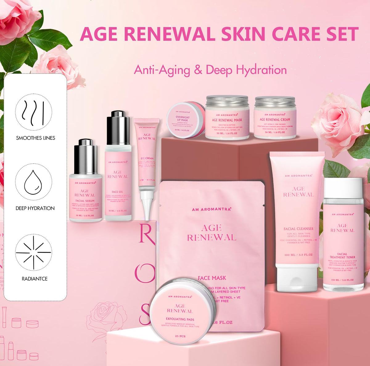 AM AROMANTRA overnight lip mask 20ml nourishes lips while you sleep.