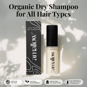 Dispensing Amallow powder blends into hair with no chalky look.