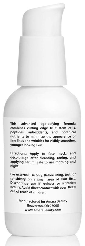 Amara Beauty resveratrol and peptides highlighted for improved smoothness and balanced hydration.