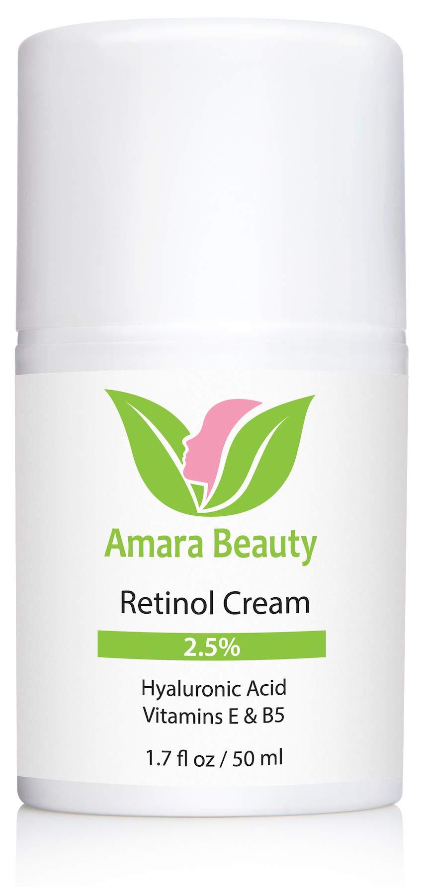 Amara Beauty Retinol Cream ingredients with hyaluronic acid and jojoba for hydration