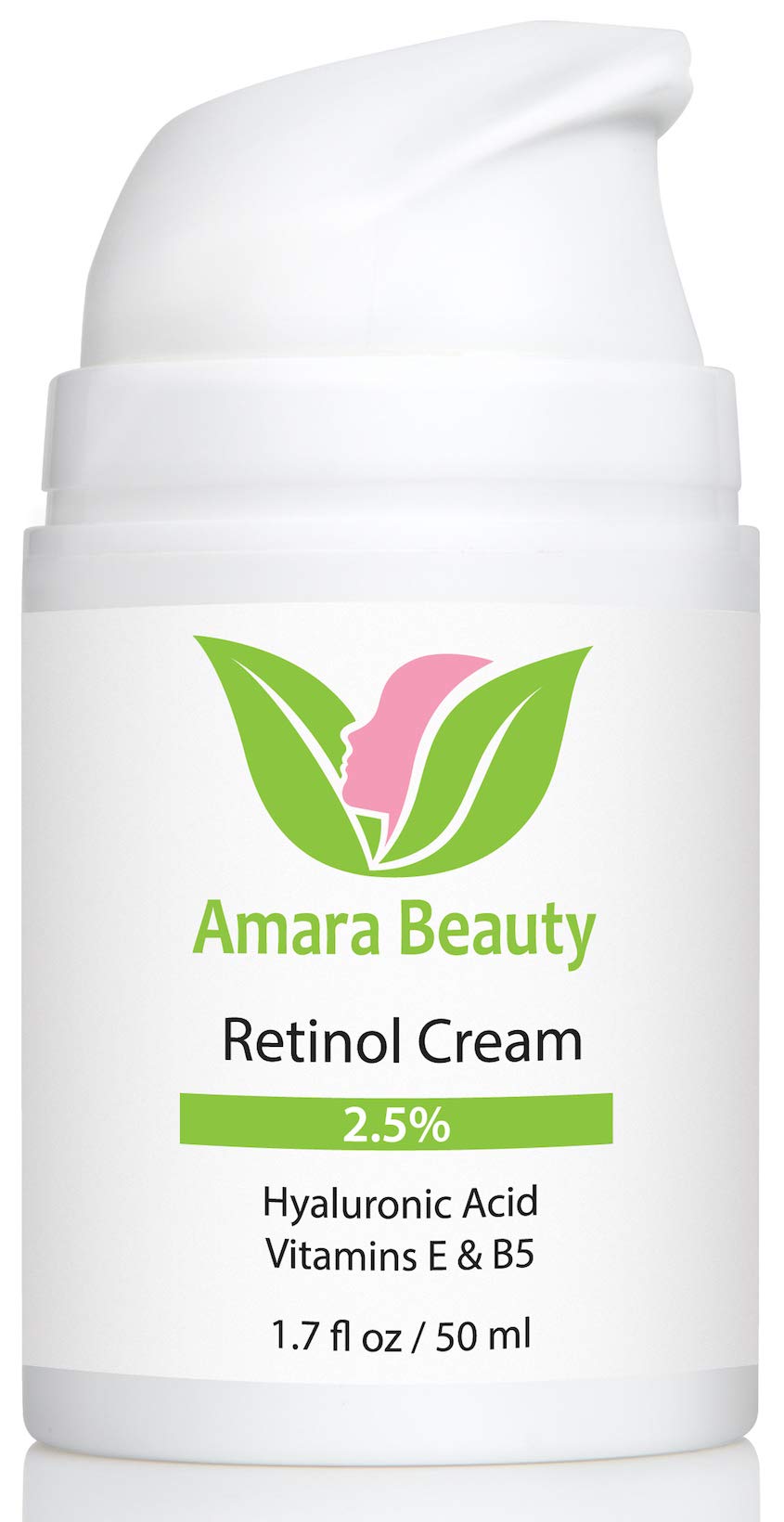 Amara Beauty Retinol Cream jar close-up showing creamy texture for smoother skin