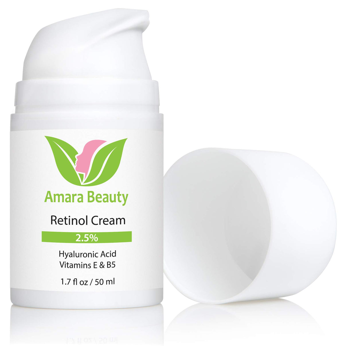 Amara Beauty Retinol Cream texture on skin suggests improved texture and glow