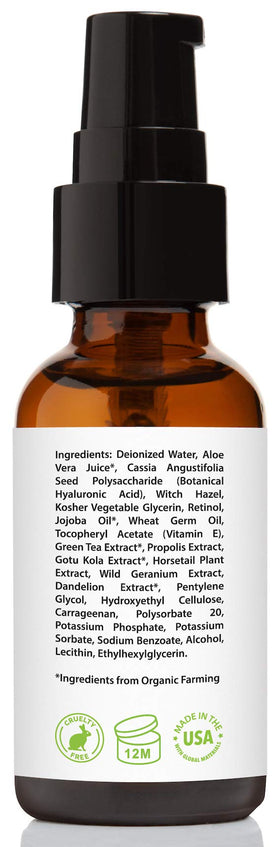 Amara Beauty Retinol Serum being applied for smoother pores
