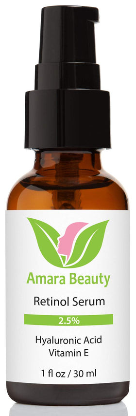 Amara Beauty Retinol Serum dropper ready for precise nightly application