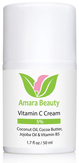 Amara Beauty Vitamin C Cream texture close-up showing a smooth, non-irritating formula.