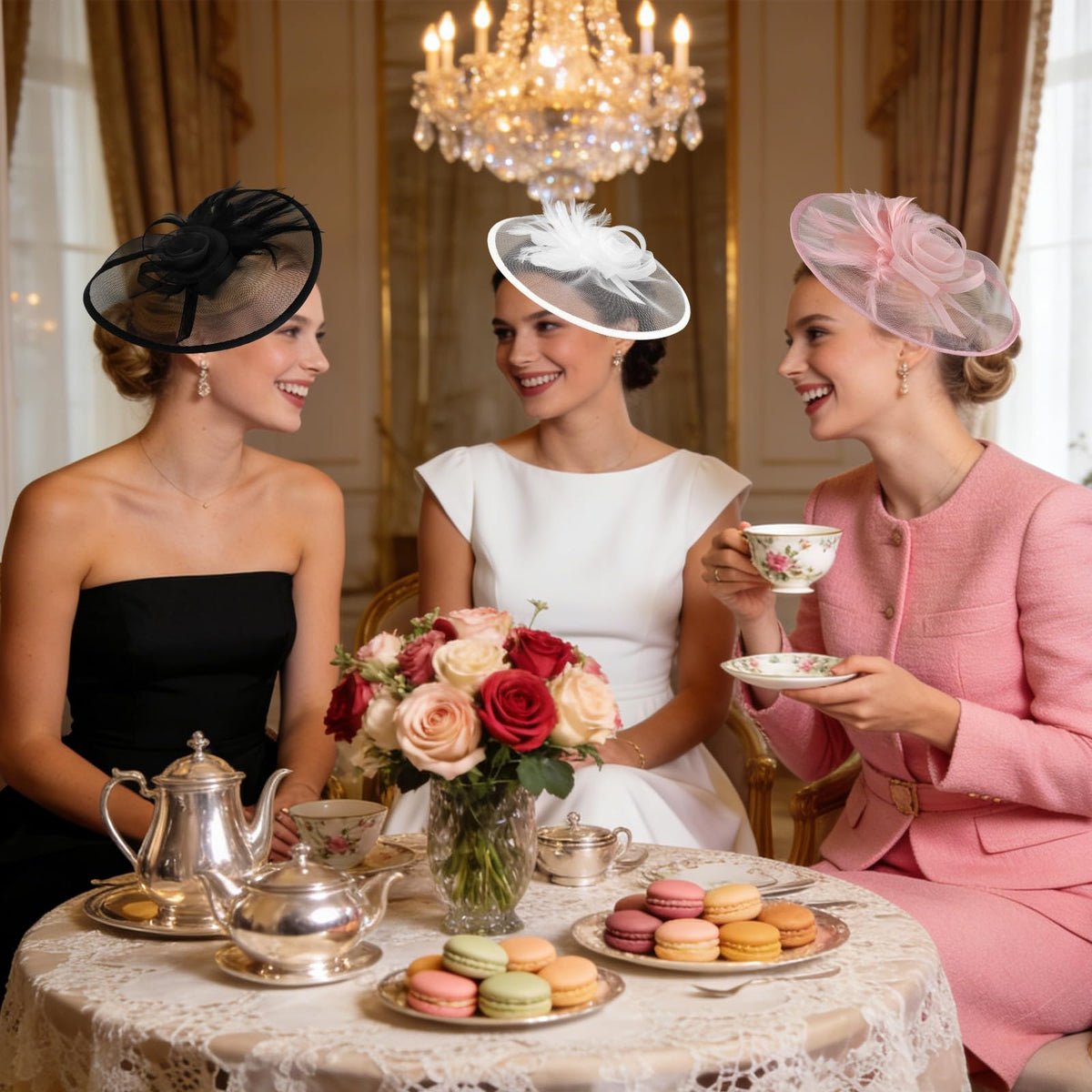 Amariver travel-friendly fascinator fits in a handbag or suitcase.