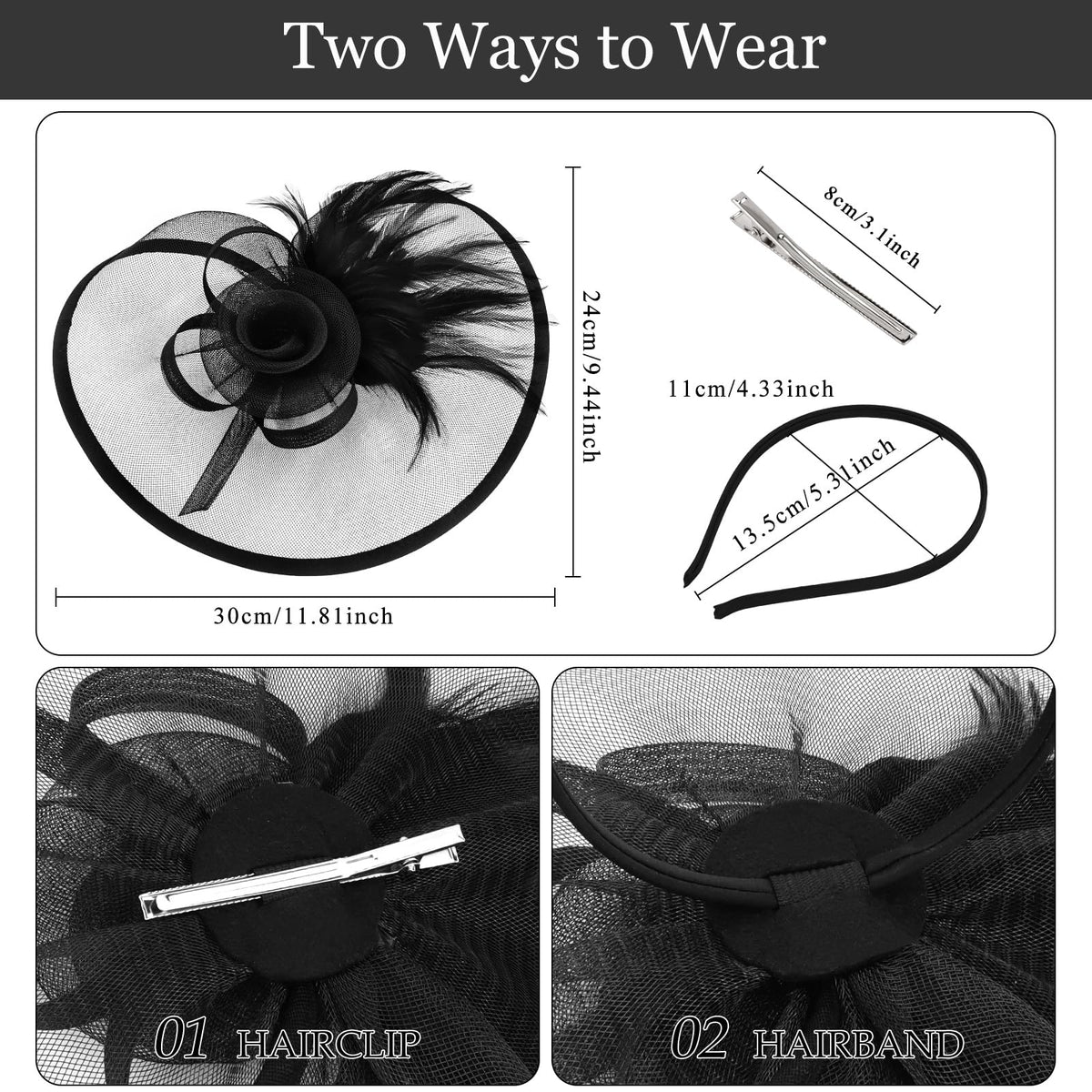 Amariver women's derby hat in black for versatile occasions.