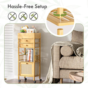 Amazer cart space-saving design fits small bathrooms or bedrooms