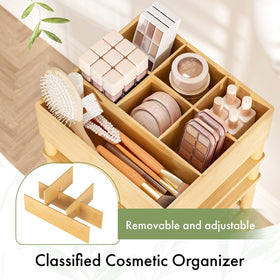 Amazer cart top compartments ideal for brushes and small fragrance items