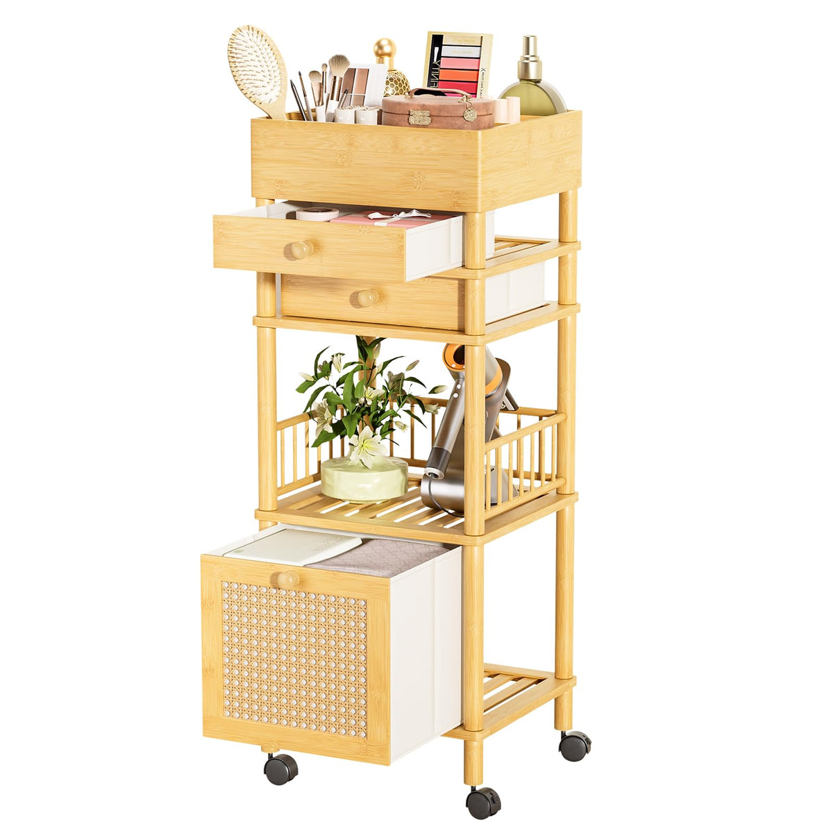 Amazer cart with smooth wipe-clean surface for quick maintenance after use