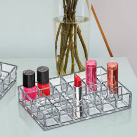 Amazing Abby Allure clear acrylic storage keeps glosses upright and accessible.