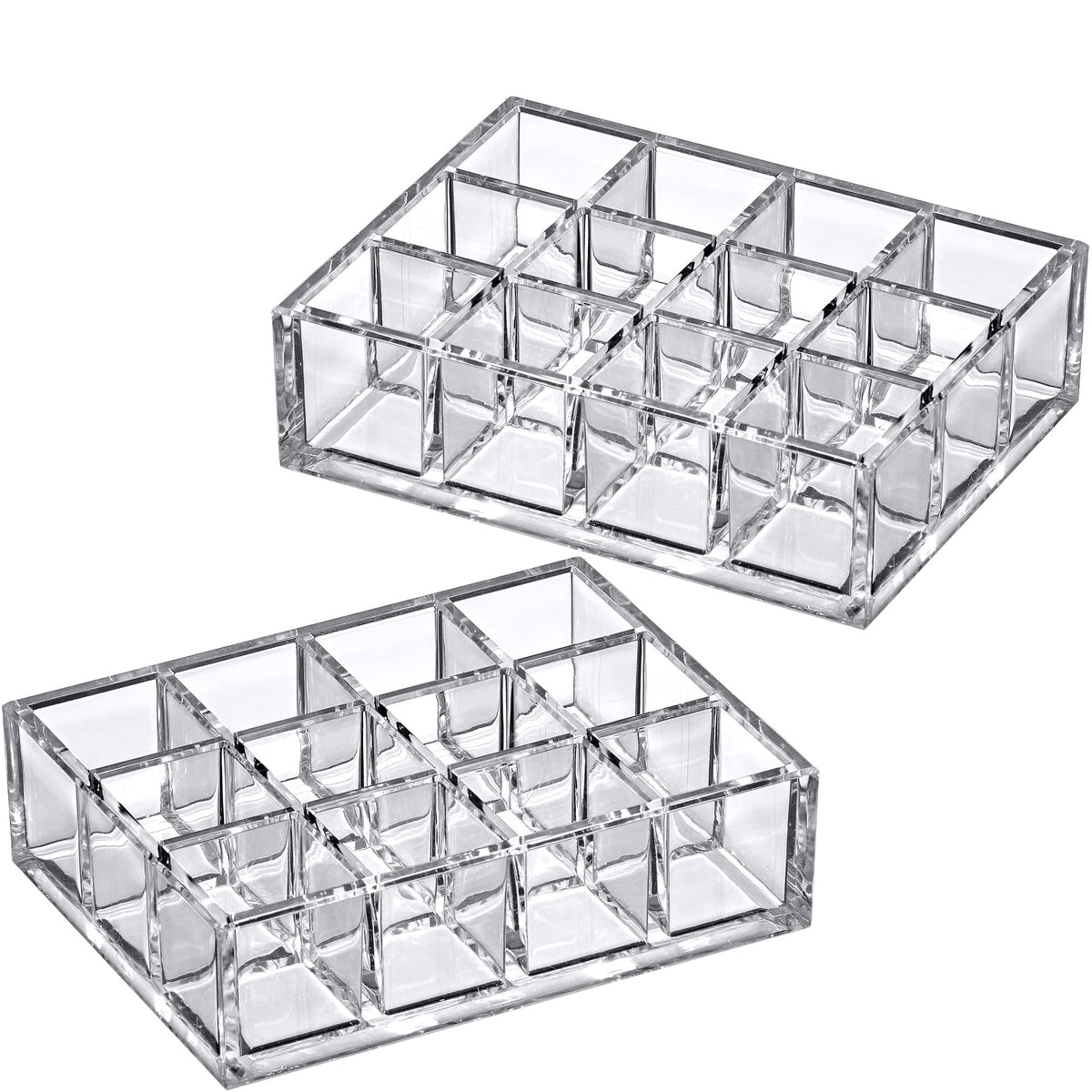 Amazing Abby Allure cosmetic storage display on desk, neat and elegant