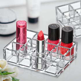 Amazing Abby Allure lip gloss holder side view with crystal-clear acrylic shine