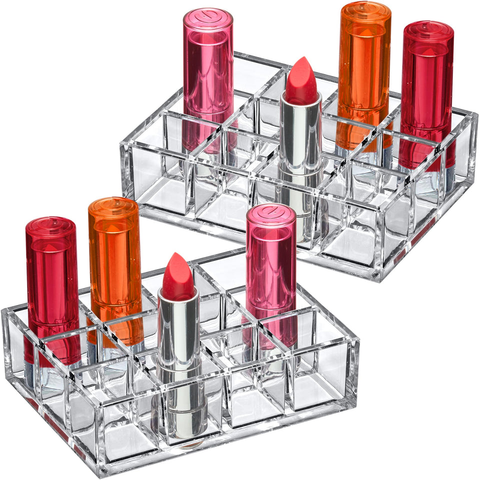 Amazing Abby Allure lipstick organizer front view showing 12 slots for easy access